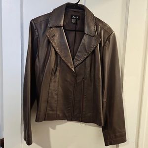 Zoe K Brown Genuine Leather Jacket